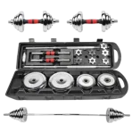 50kg Chromed Dumbbell Barbell set