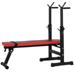 Kobo Folding Multi Exercise Weight Lifting Bench With Squat Stand And Dips Bar